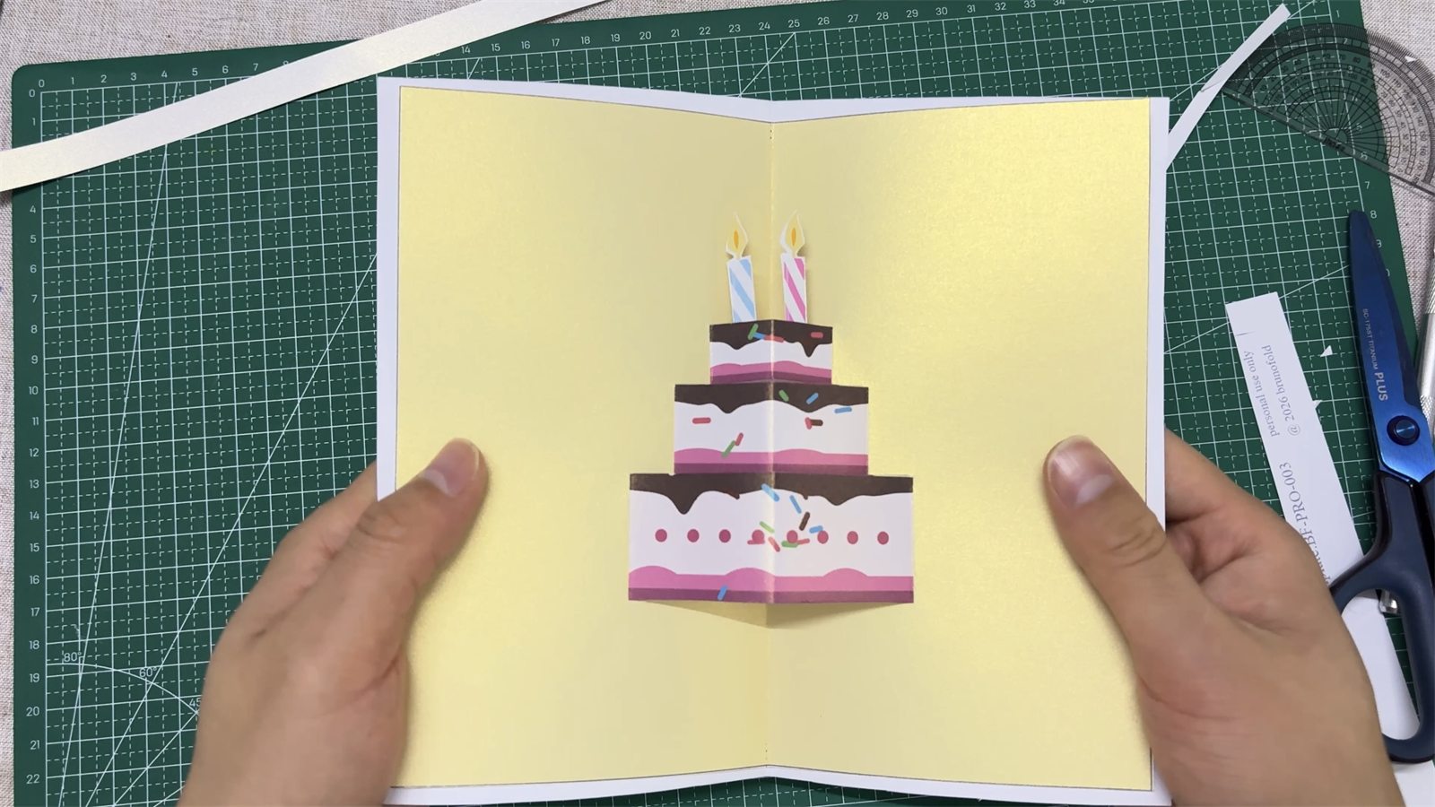 How to Make a Pop-Up Birthday Cake Card?
