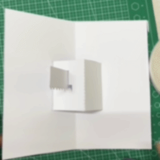 180°发声机关:用纸做出“咔咔声”的互动结构 gif